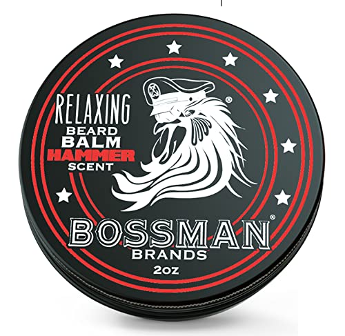 Bossman Relaxing Beard Balm - Beard Tamer, Relaxer, Thickener And Softener Cream - Beard Care Product - Made In Usa (Hammer Scent) #TOP16