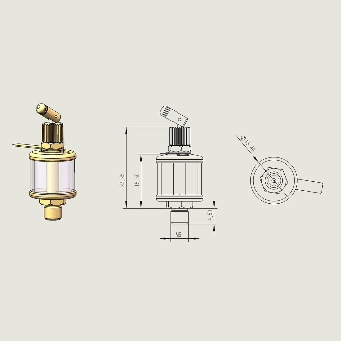 Piston Oil Cup for Retrol HM-01 Engine Model, Hit and Miss Engine Spare Replacement Parts