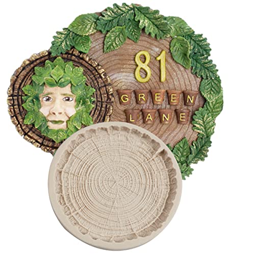 Xidmold Tree Stump Cake Fondant Mold Silicone Chocolate Candy Mold Wood Bark Sugarcraft Mold Forest Theme Cake Mold Baking Tool Polymer Clay Mold #TOP1