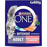PURINA ONE Salmon Dry Cat Food 800g (Pack of 4)