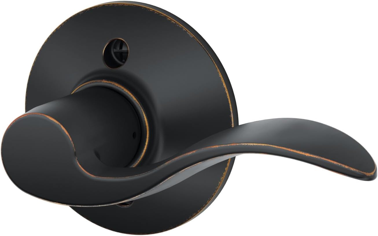 F170 ACC 716 RH Right Handed Accent Door Lever, One Sided Non-Turning Dummy Door Handle, Aged Bronze