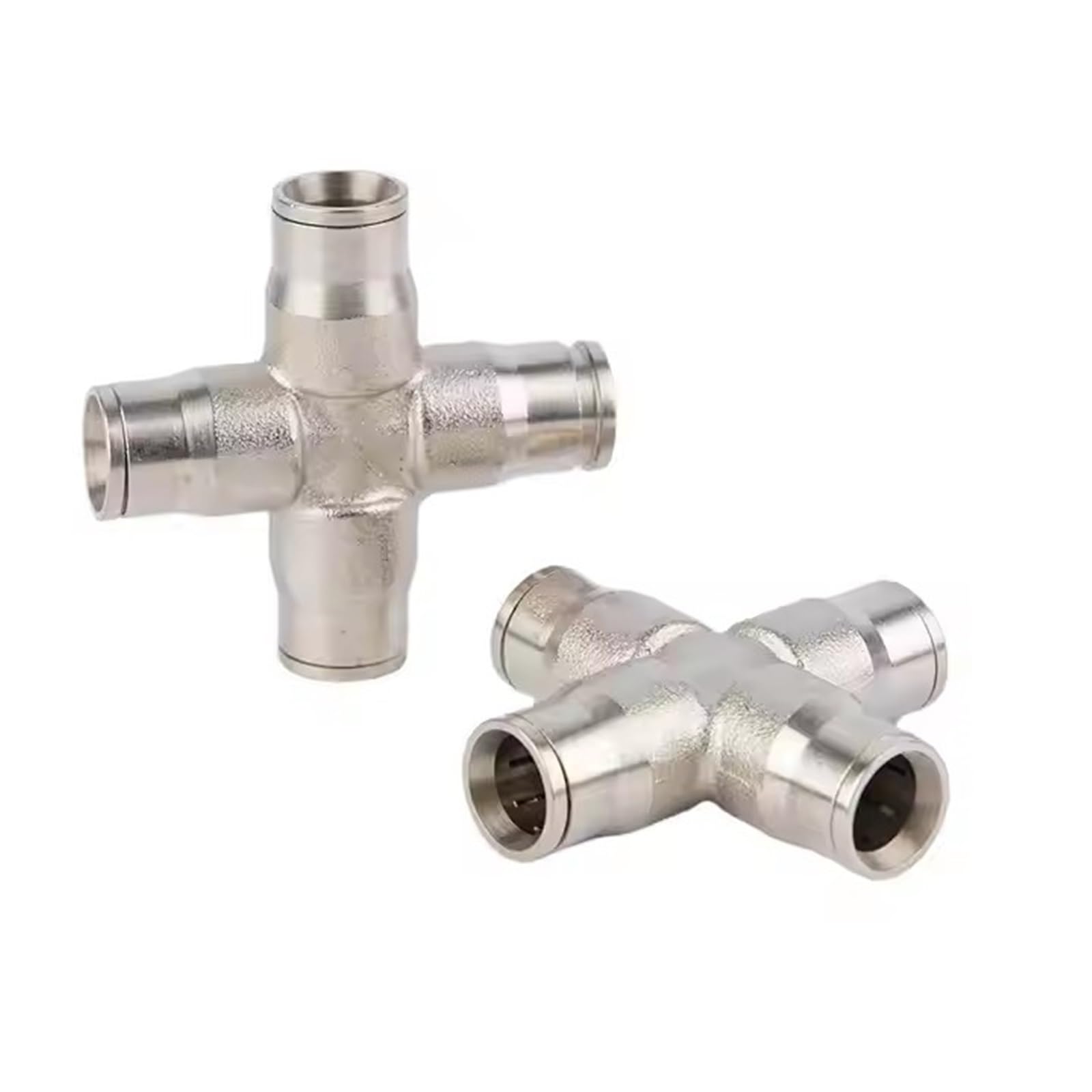 10 Pezzi 3/8" Raccordo rapido a Quattro Vie con bloccaggio a Slittamento, raccordi per Tubi a Croce in Ottone Sistema di Raffreddamento ad Alta Pressione per Nebbia