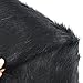LPLND Qualität Kunstpelzstoff Plüschstoff langfloriges Kunstpelzmaterial Flauschiger Stoff für Kostümmode Teppiche Requisiten Kulissen Cosplay Stuhldekoration 150cm*50cm(Color:Schwarz)