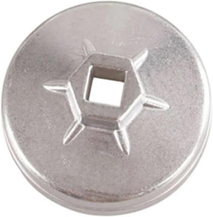 1pc Universal 74mm Car Socket Wrench Oil Filter Removal Tool Silver Bowl Shaped Auto Accessories