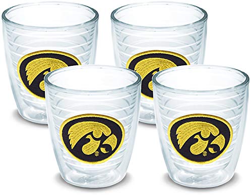 Tervis Iowa Hawkeyes Logo Tumbler with Emblem 4 Pack 12oz, Clear