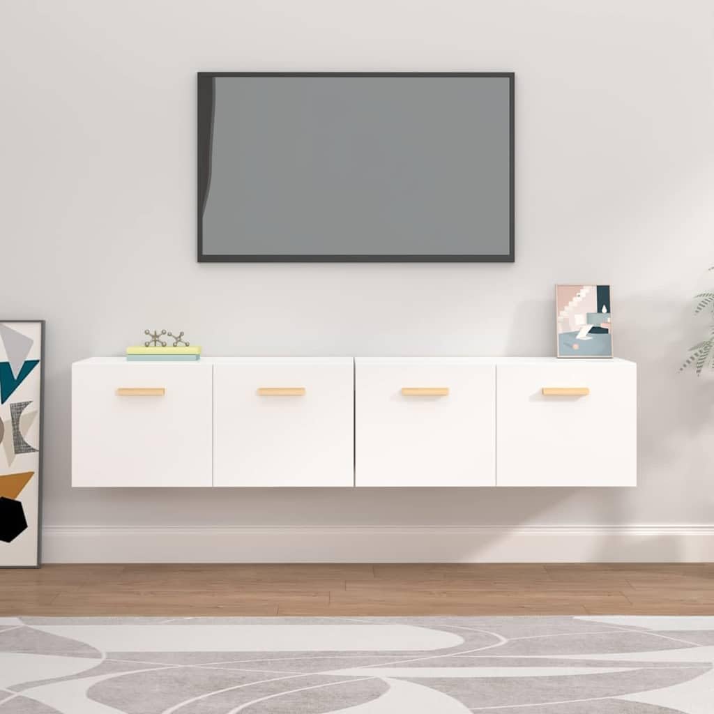 Szafka ścienna 2 szt. biała 80 x 35 x 36,5 cm materiał