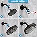 SparkPod Shower Head - High Pressure Rain - Premium Quality Luxury Design - 1-Min Install - Easy Clean Adjustable Replacement for Your Bathroom Shower Heads (Vintage Oil Rubbed Bronze, 6 Inch Round)