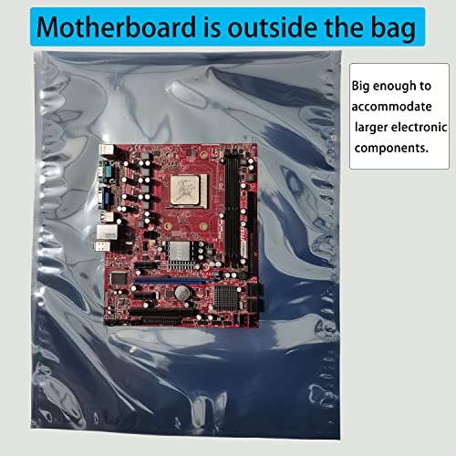 Super Large ESD Shielding Bags, 10pcs 16x24in Open Top, Anti-static for Motherboard, GPU & Electronics