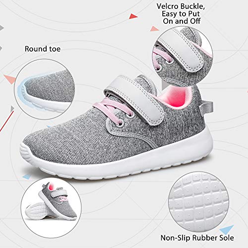 Image of TOEDNNQI Kids Shoes Toddler Boys Girls Lightweight Strap Sneakers | Breathable Casual Tennis Walking Comfortable Running School Non-Slip Little /Big Child