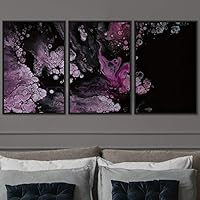 3 Piece Framed Canvas Wall Art 3D Abstract Canvas Prints Home Artwork Decoration for Living Room,Bedroom - 16