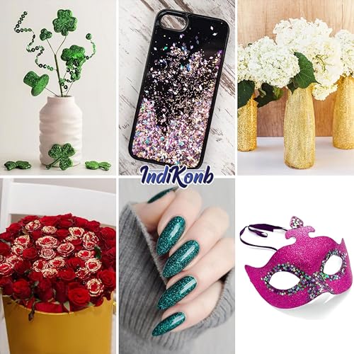 INDIKONB Store INDIKONB Sparkle Fine Glitter Dust Powder for Art & - Image 7