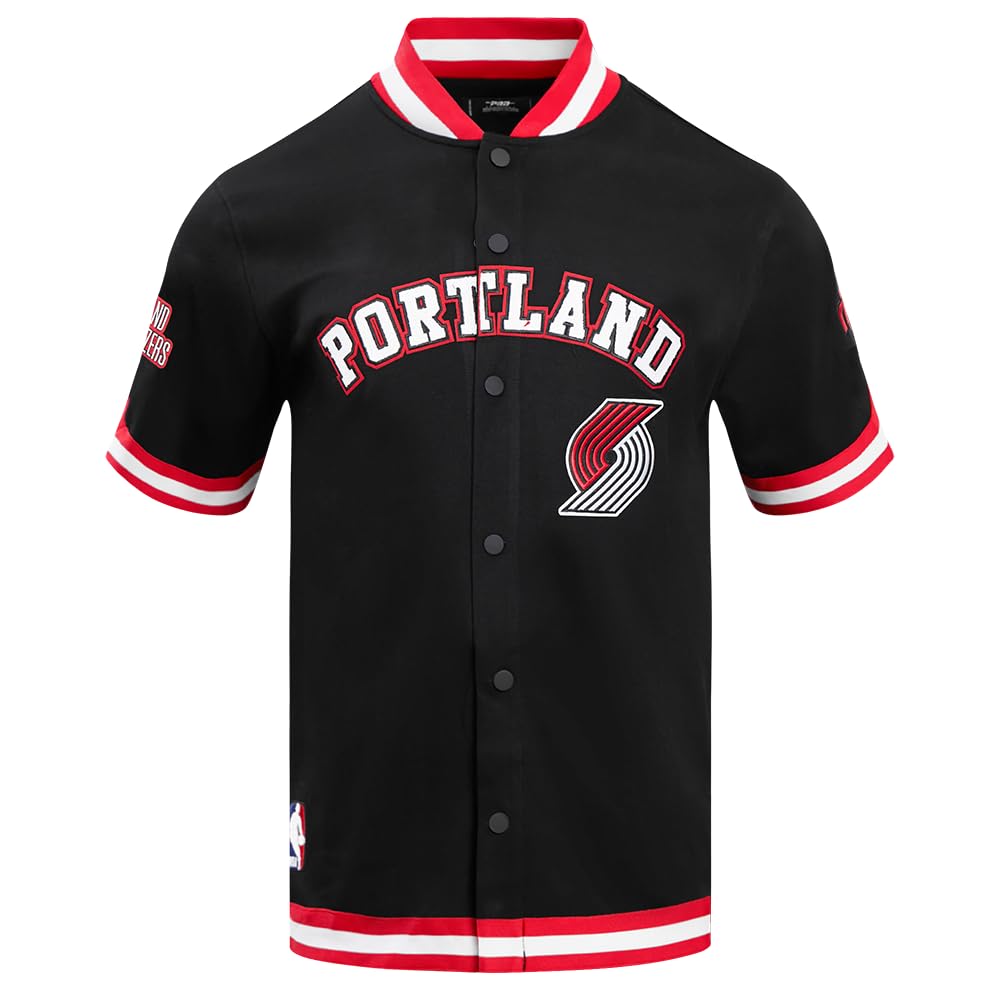 Pro Standard Mens NBA Toronto Raptors Classic Chenille Button Down Black/Red S