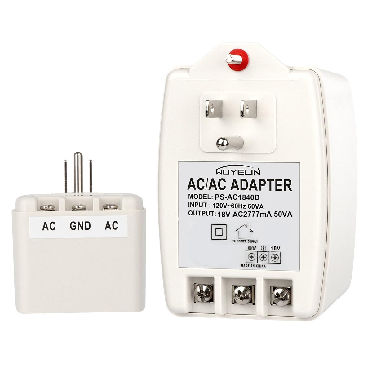 18V 50VA Alarm Systems Security Gate and Doorbell Transformer,Plug in Transformer Compatible with All Versions of Doorbell ，Gate Opener Replacement Transformer for Automatic gate openers FM500 FM502