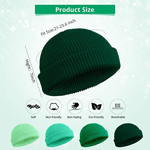image for SATINIOR Trawler Beanie Watch Hat Roll-up Edge Skullcap Fisherman Bean