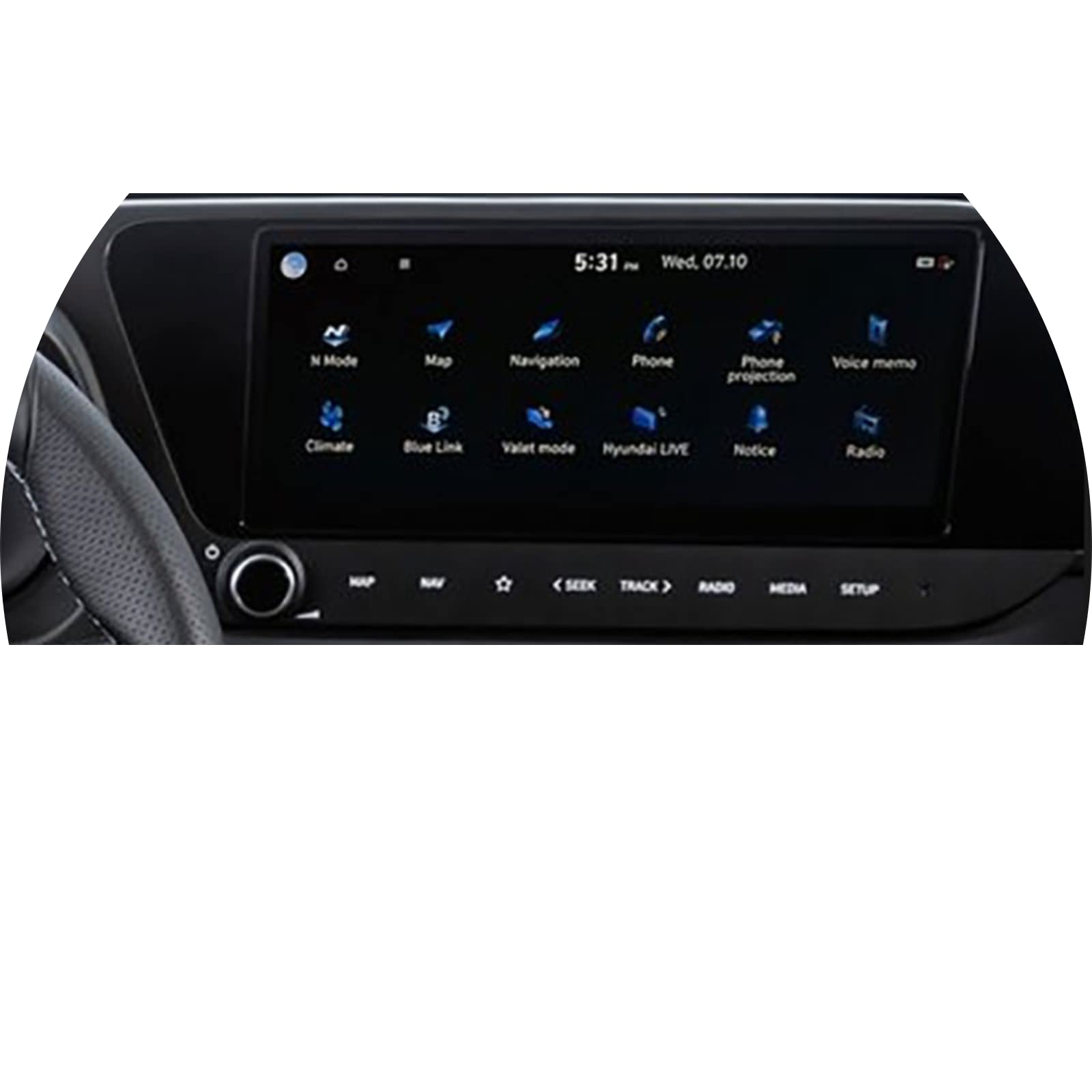 Verre trempé voiture pour écran Hyundai i20 anti-rayures et tactile LCD