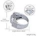TOPGRILLZ 14K Gold Plated Iced Out CZ Simulated Diamond Flooded 3D Star Punky Ring for Men Engagement Hip Hop Jewelry (White Gold, 8)