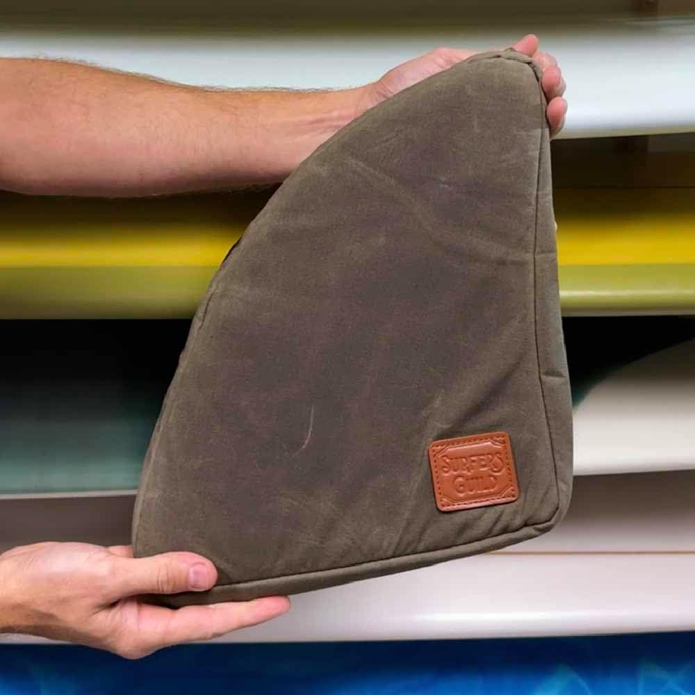 Surfer's Guild Canvas Surfboard Fin Case/Bag | Surf Fin Holder/Storage | Surfer Gift, Surf Kit | Accessory