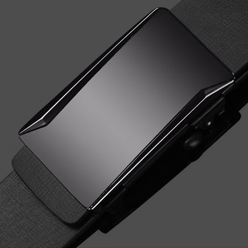 Genuine Leather Men's Belt, Business Toothless Automatic Buckle Cowhide2