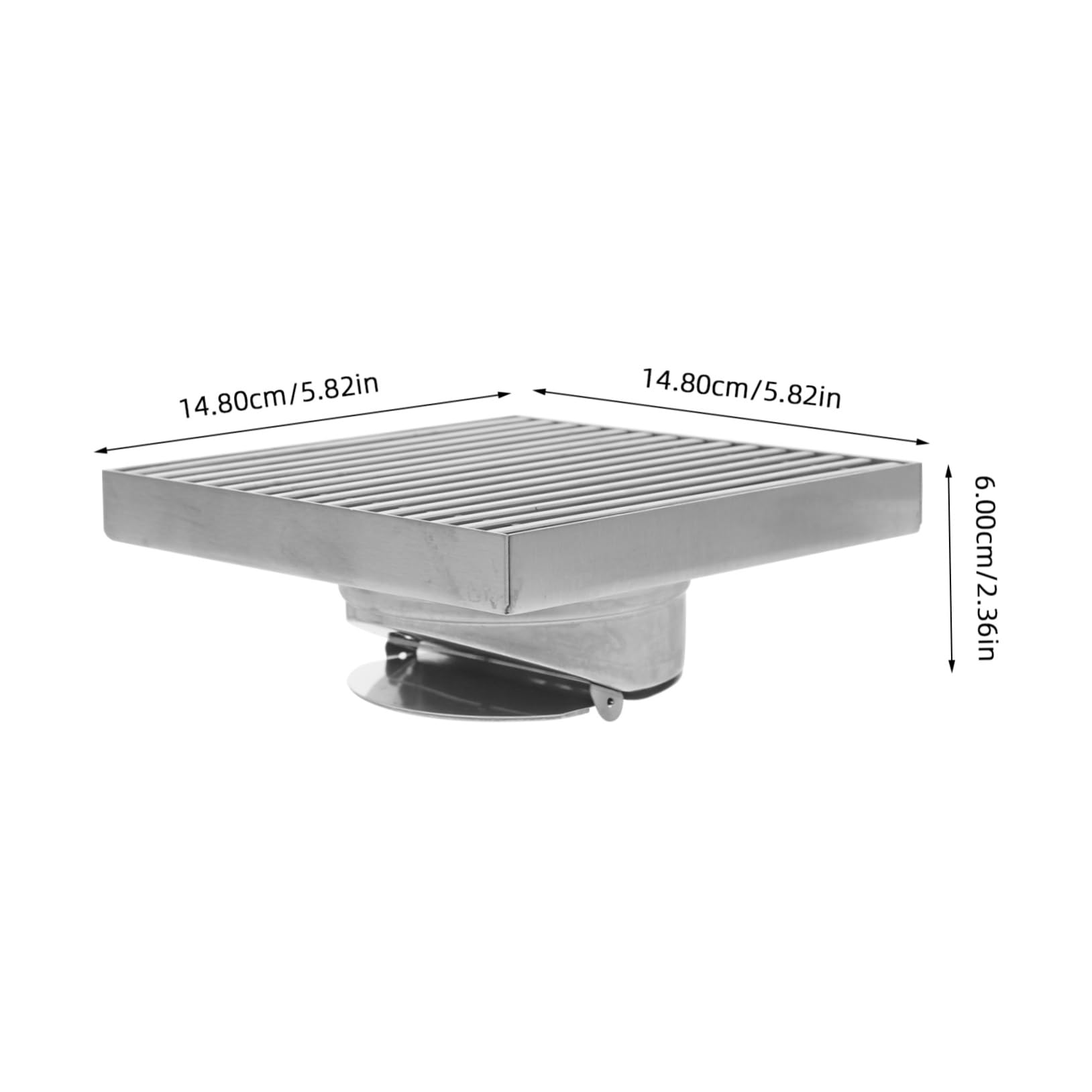 Operitacx Desagüe de Suelo de Acero Inoxidable Grande para Patio Baño Ducha Recogedor de Pelos Rejilla de Ducha