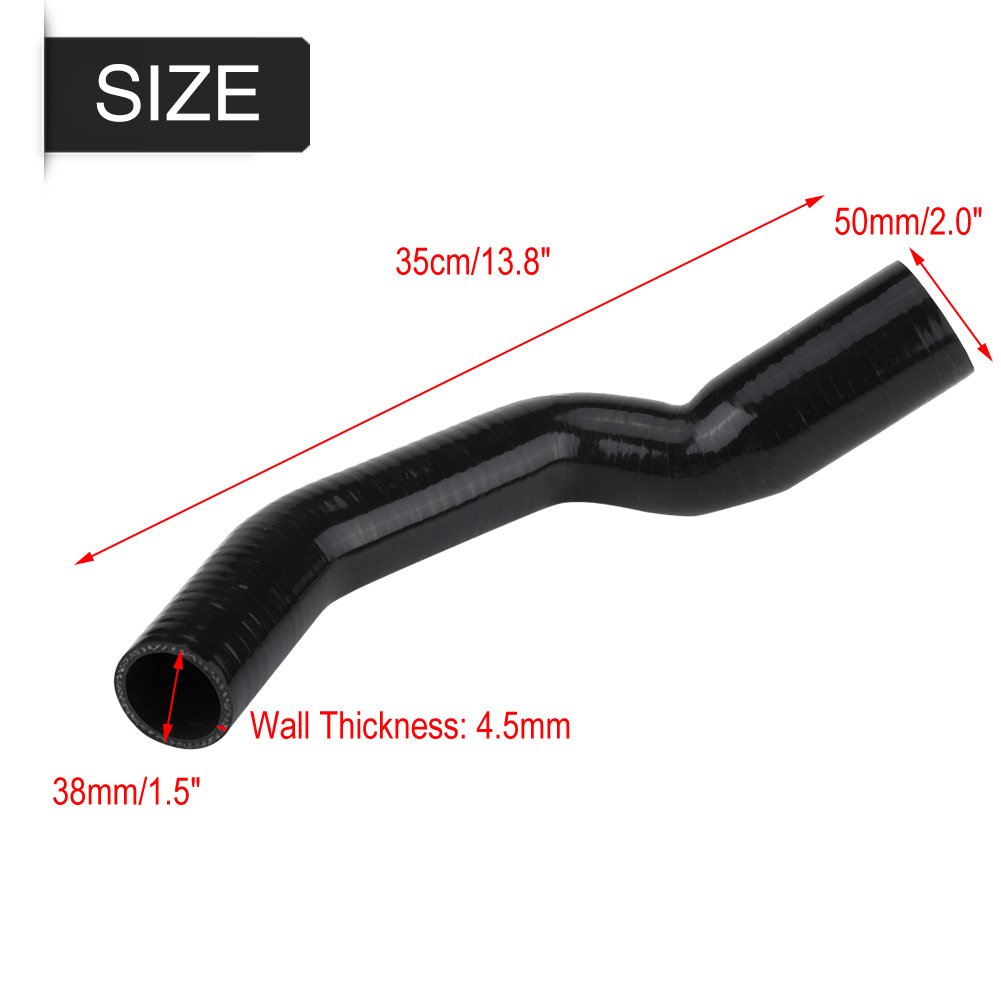 OUKENS Intercooler Turbo Hose Pipe, Car EGR Boost Manguera de silicona para Ford Mondeo MK3 2.0L y 2.2L TDCi 01-07 1222831, Negro