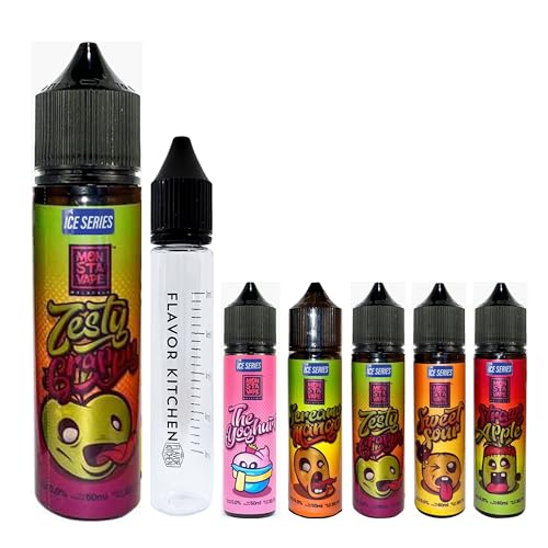 �y�A�C�X�zMONSTA VAPE �����X�^�[�x�C�v �}���[�V�A��Ԍn���L�b�h 60ml�{FlavorKitchen�I���W�i���{�g���Z�b�g�yVAPE/���L�b�h�z (Ice Zesty Grappy)