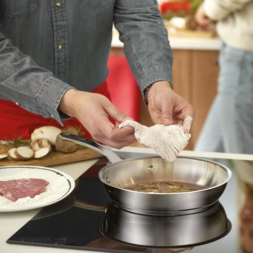 Lagostina Orchestra Padella Con Manico Lungo In Acciaio Inox 18/10 Ø 28 cm, Fondo Lagotherm 3 Strati, Effetto Specchio Esterno e Interno Satinato, per Tutte le Fonti di Calore