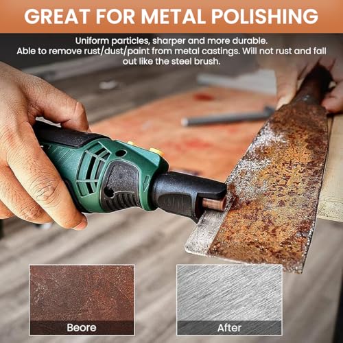 Image of Serplex 42Pcs Sanding Bits for Dremel Rotary Tool, Grinding Stone Bits with 1 /8 inch Shank, 3 Types Abrasive Bit, Sanding Drill Bit for Metal Rust Removal Polishing Smoothing Sharpening