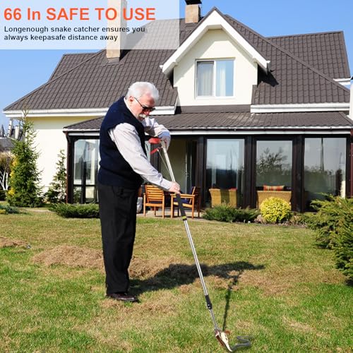 Gzlozak Ferramenta para agarrar cobras, removedor de pinças de cobra de 167,6 cm, profissional, dobr