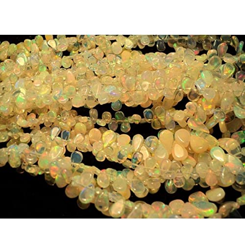Opale de Welo éthiopienne sur fil pour créer vos propres bijoux d'été élégants LKBEADS