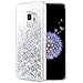 Caka Galaxy S9 Case, Galaxy S9 Glitter Case [Liquid Series] Luxury Fashion Bling Flowing Liquid Floating Sparkle Glitter TPU Bumper Case for Samsung Galaxy S9 - (Silver)