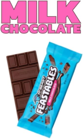 Mr Beast Feastables Sütlü Çikolata Bar - Otla Beslenen Süt ve Organik Kakao - 60g