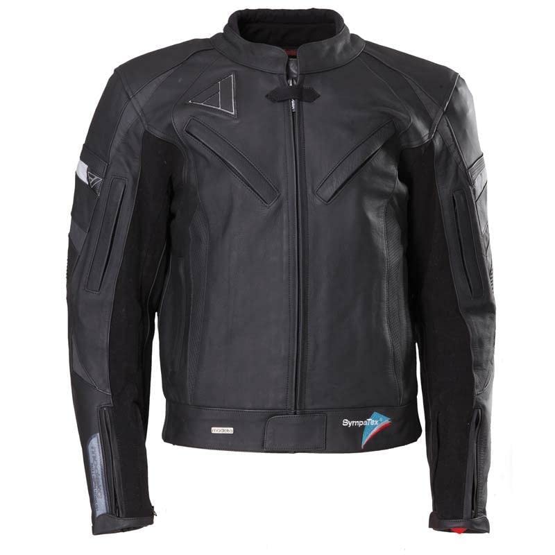 Veste en cuir Modeka Tourrider pour motard noir respirant confort