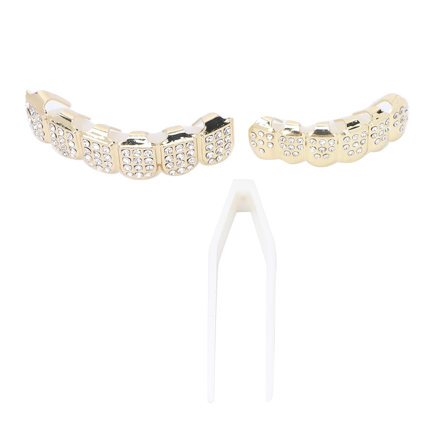 NIBEMINENT Hip Hop Teeth Brace Set Fashionable Alloy Teeth Decoration Jewelry for Halloween Party