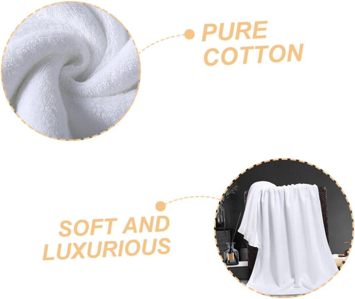 VALICLUD Pure Cotton Bathroom Towel Absorbent Bath Hand and Face Towels for Home Hotel and Travel Soft Solid Color Minimalist Design