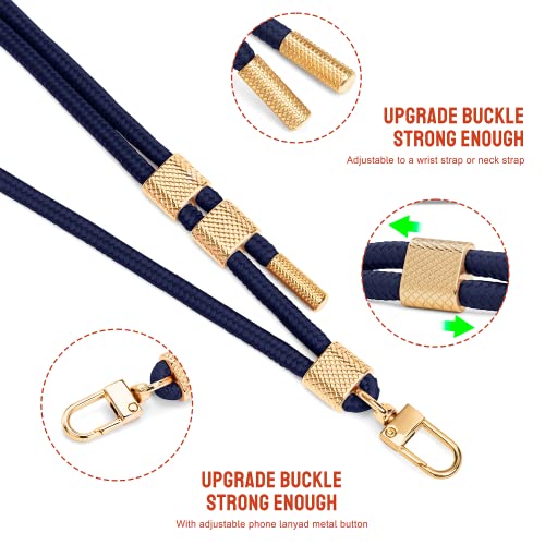 Lawonda Phone Lanyard Universal Cell Phone Crossbody Strap With Adjustable Detachable Nylon Neck Crossbody Lanyard And 2 Pieces Black And Transparent Patch For Most Smartphones With Full Coverage Case #TOP1