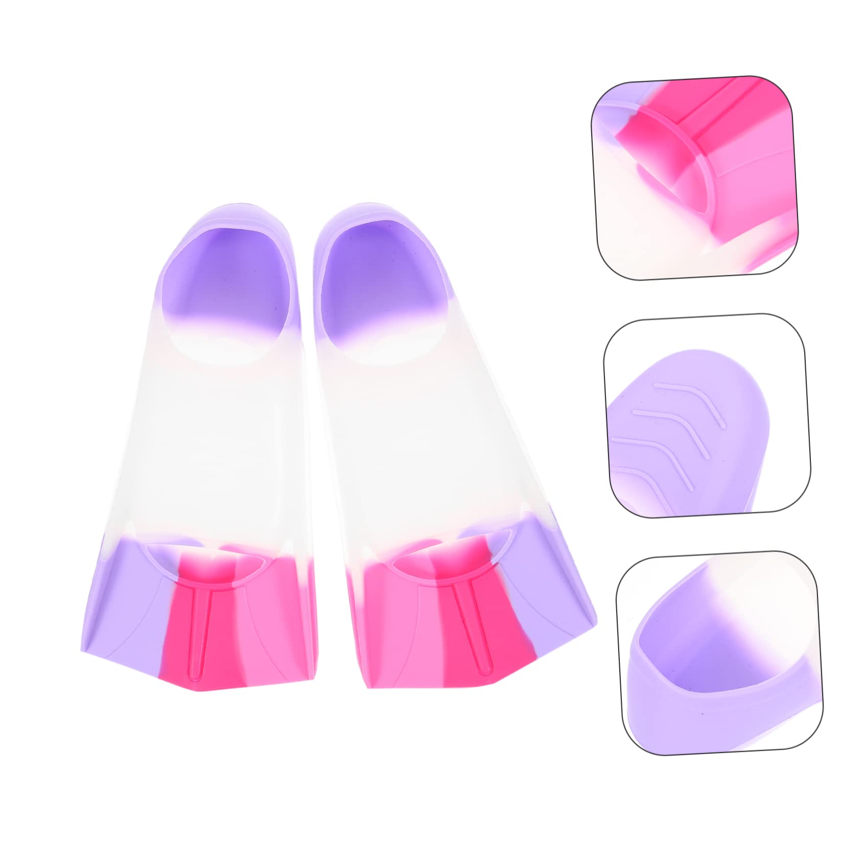 POPETPOP Kid's Snorkeling Fins Set Swimming Fins for Kids Soft Silicone Diving Supplies