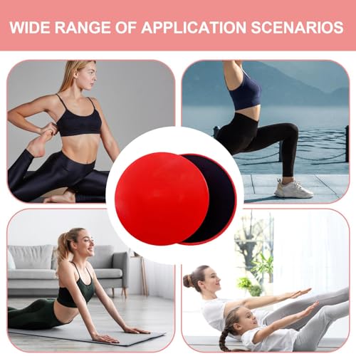 Pilates Core Sliders – Disques glisseurs à deux côtés, 2 patins de sol | Appareil d'entraînement abdominal léger et portable – Outil de fitness polyvalent pour l'entraînement de base sur tapis et – Image 5
