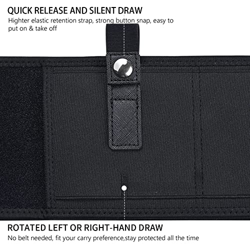 Belly Band Holster For Concealed Carry - Mostcomtac Gun Holsters For Men Women, Waist Holster For Pistols, Fit Glock, Ruger Lcp, S&W M&P 40 Shield Bodyguard, Sig Sauer, Beretta, 1911, Etc(Black S) #TOP2