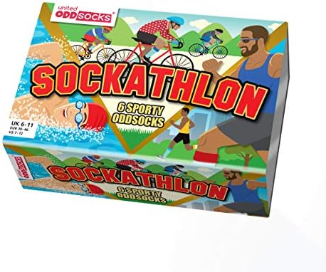 Sockathlon - Box of 6 Mens Oddsocks - United Oddsocks UK 6-11 EUR 39-46
