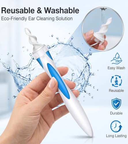 Image of Earwax Removal Product, comes with 16 Soft and Flexible Replacement Heads, Ear Cleaner, The Most Suitable for Removing Earwax, Earwax Removal Tool, The Best Choice for Removing Earwax