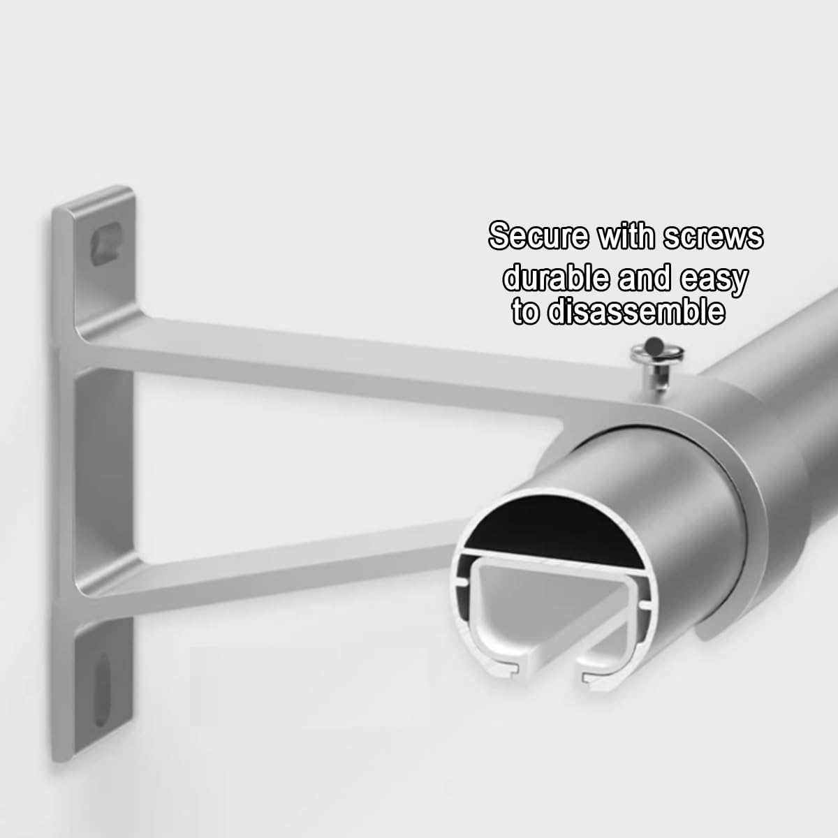 Stummen Vorhangschiene Wandmontage Gardinenschiene Aluminium Gardinenstange 2 Läufig 100-500cm mit Clips und Haken Weiß Schwarz Grau für Wohnzimmer Schlafzimmer(Grau,300cm/9.8ft)