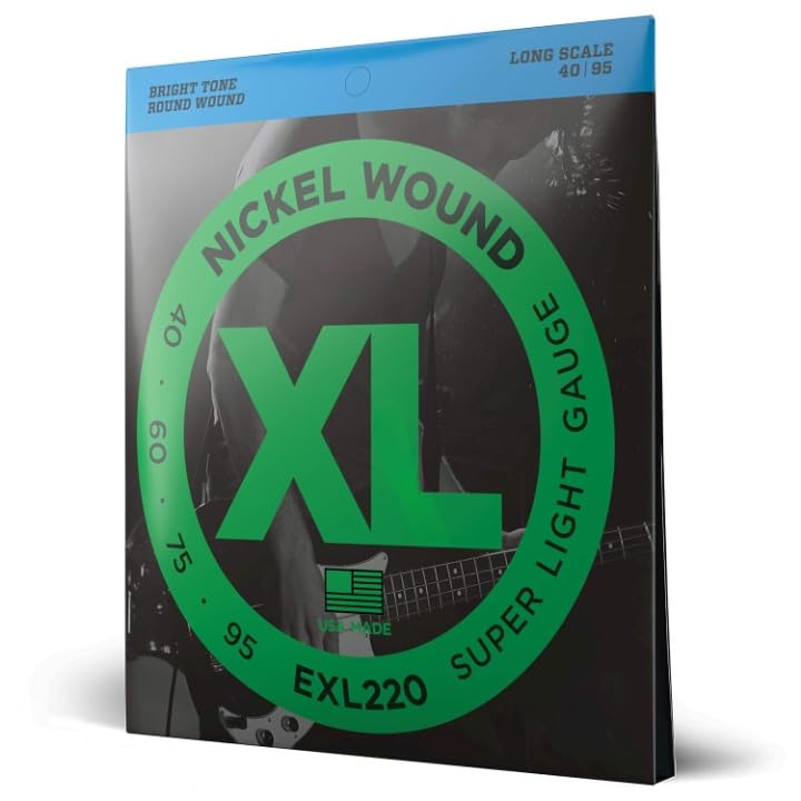 EXL220 Nickel Wound Bass Guitar Strings 40-95 Gauge | Super Light Long Scale Bass String Set | Pack of 1-image-45