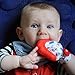 Nuby Soothing Teething Mitten with Hygienic Travel Bag, Red Monkey, 1 Count (Pack of 1)
