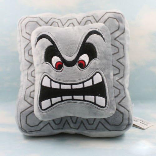 Super Mario Bros Plush Soft Toys Cushion Pillow Thwomp Dossun 9"