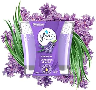 Glade Candle Jar, Air Freshener, Tranquil Lavender & Aloe, 3.4 Oz