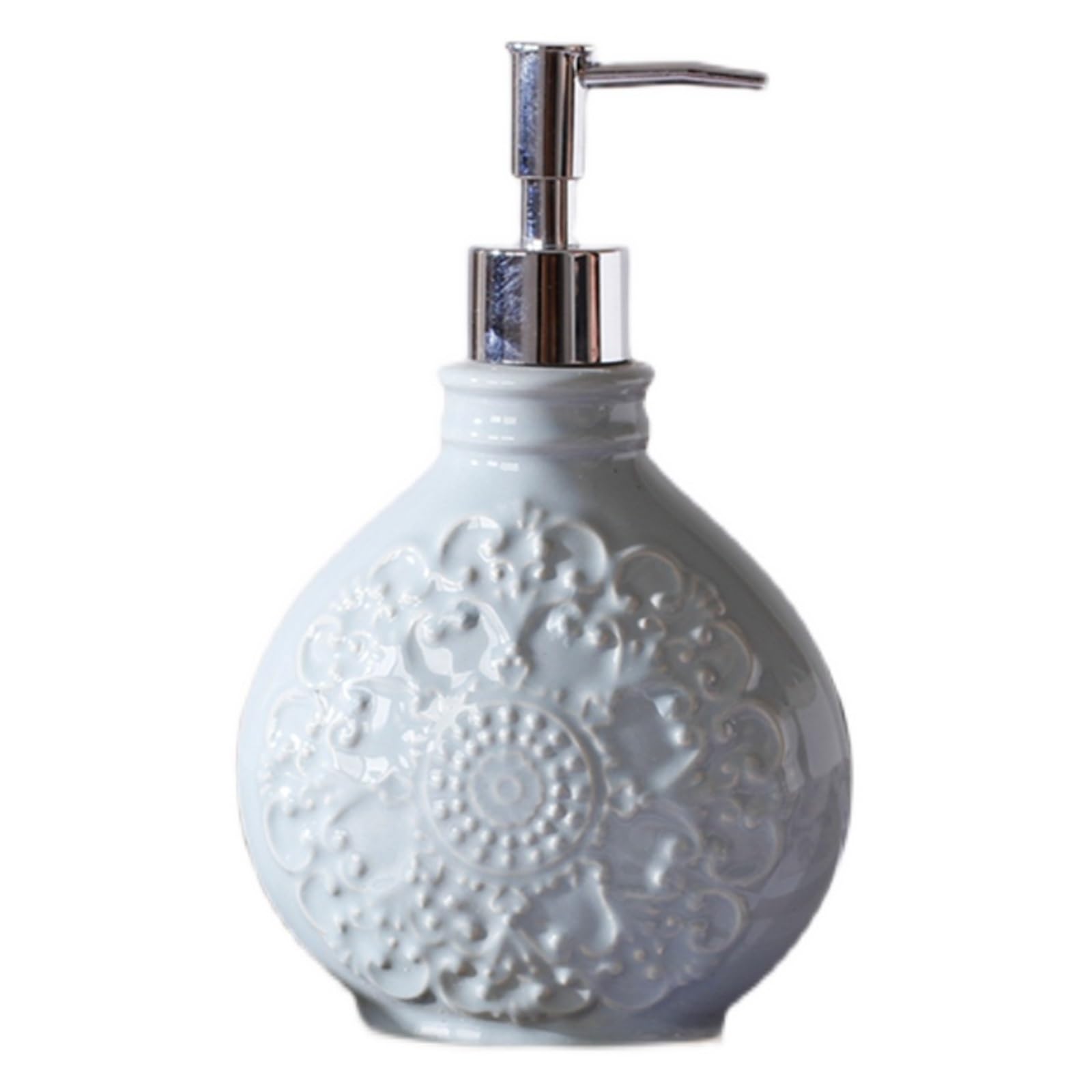 Cyairong-22 One Color Soap Dispenser 520Ml Ceramic Soap Dispenser With Pump Hotel Bathroom Lotion Bottle