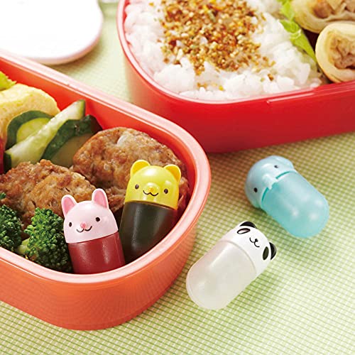 Gotouchi Food Picks Bento Lunch, Mini Container, Soy Sauce Case Container With Dropper - 4 Kinds Set Bento Box Accessories (Animals) #TOP2