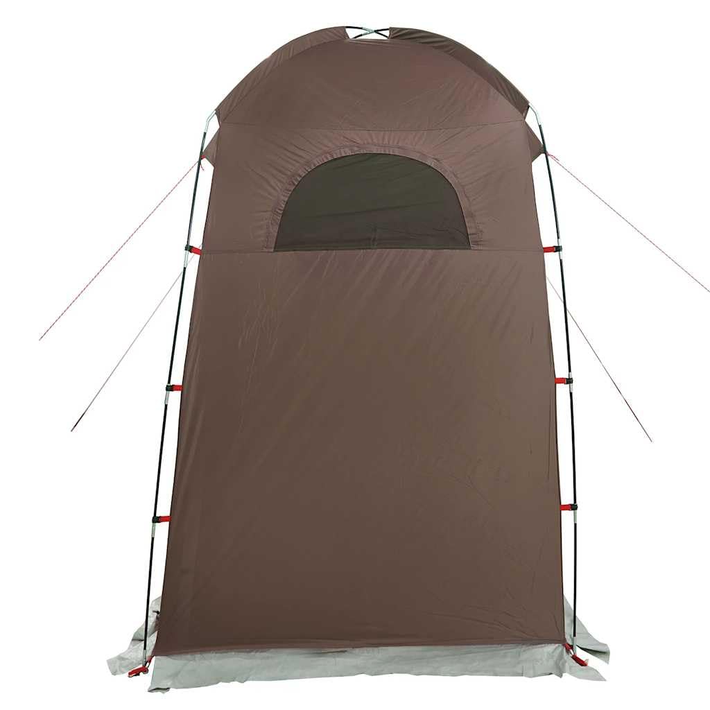 Tente de Douche de Camping Cabine de Change Portable Vestiaire d'Extérieur pour Toilettes Mobiles, Polyester Marron, 150 x 150 x 230 cm avec Sac de Transport