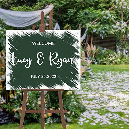 Panneau Welcome to Our Wedding 30x45cm pour entrée de mariage réussie