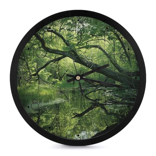 QMKVBSN Wall Clock Silent Non-Ticking an Ancient Swamp Clock for